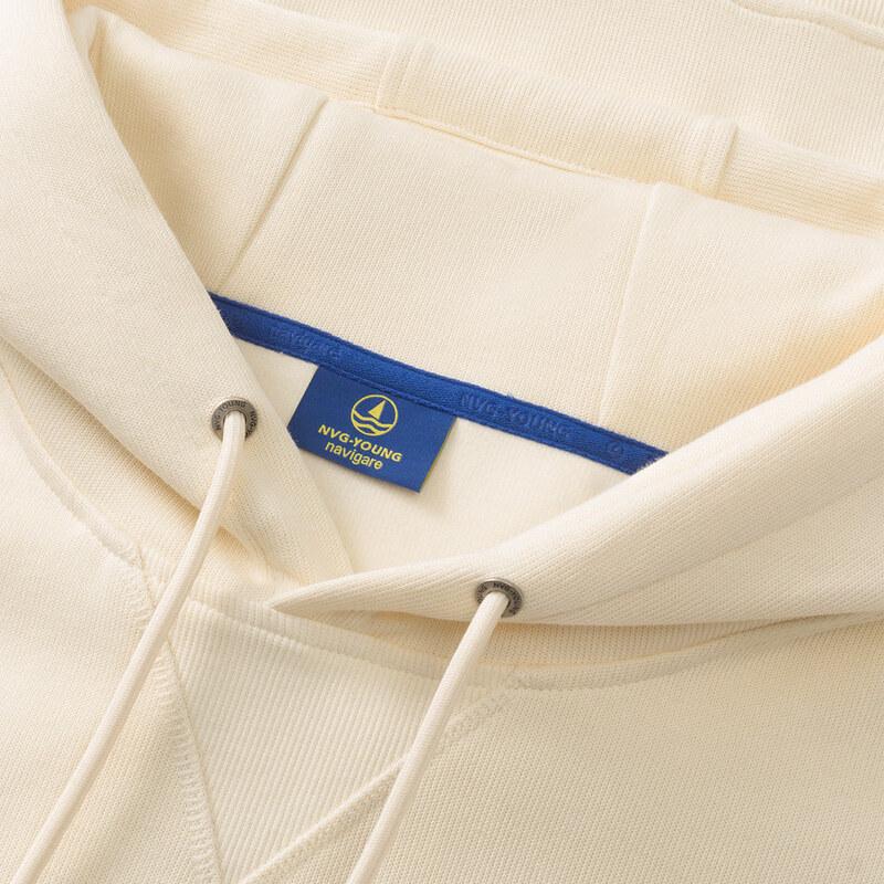 Navigare Unisex Hooded Letter Print Loose Pullover Sweatshirt