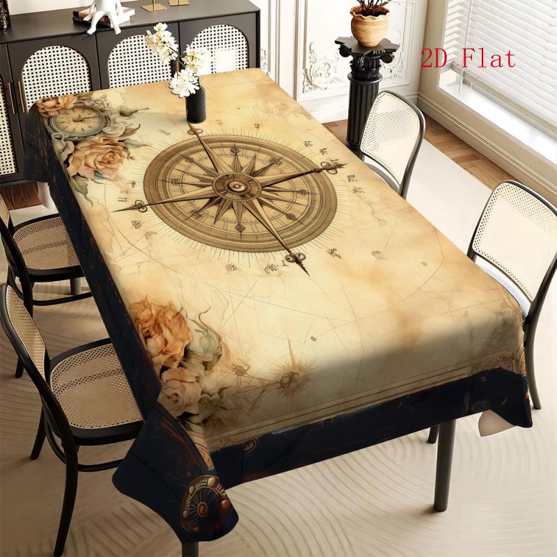 2D Flat 1pc - Modern Scandinavian Minimalist Tablecloth, Wood Grain Horizontal Stripes, Rectangular Tablecloth, Durable And Easy to Clean, Suitable fo
