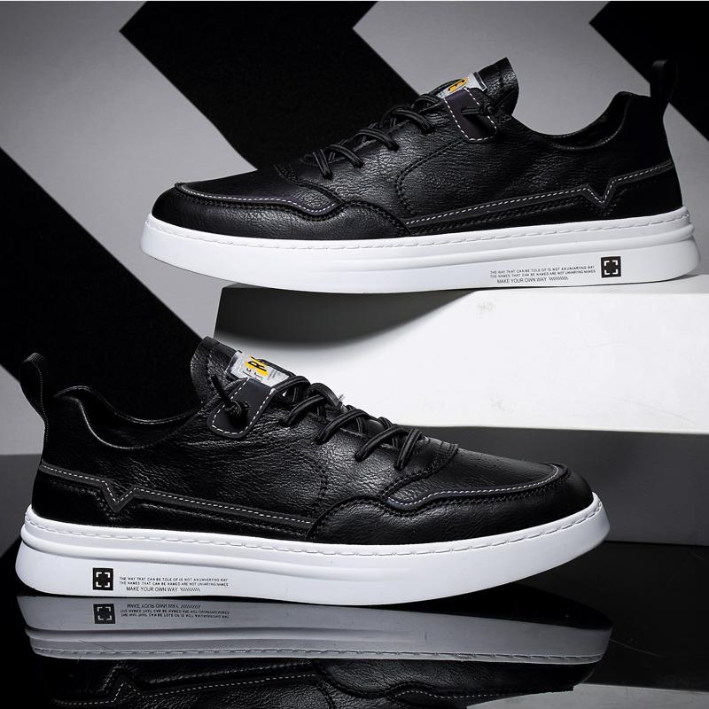 Fashion New Trend Men's Vulcanize Shoes Versatile Casual Board Shoes Genuine Leather Male Sneakers Leisure Walk Tenis Masculino Trainers
