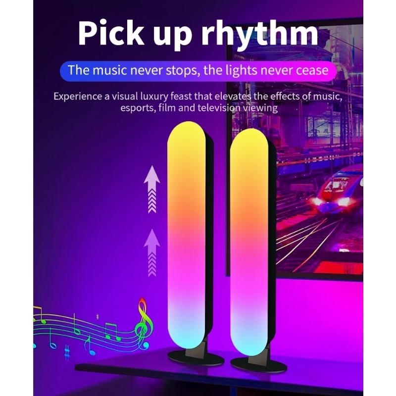 LED Light Strip Desktop Ambient Light Dimmable Remote Control Music Rhythm Light Living Room Bedroom Party Game Desktop Decor