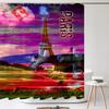 European American style Shower Curtain 3D Printing Retro Scenery Bathroom Curtains Home Decor Polyester Bath Curtains With Hooks