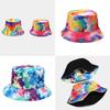 Cappello a secchiello da pesca parasole da esterno per donna uomo arcobaleno reversibile