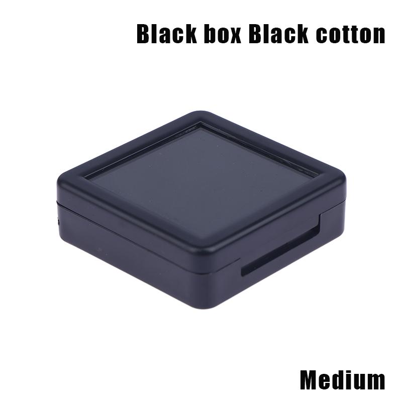 Przezroczysty Pudełko do Przechowywania Klejnotów z Szklanym Blatem - Witryna na Biżuterię z Bezpiecznym Pokrywką, Organizer na Luźne Diamenty, Kamienie Szlachetne i Zawieszki