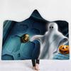 Dětská deka s kapucí Útulná pláštěnka Zimní teplá fleecová přikrývka na mazlení Školní halloweenský kostým
