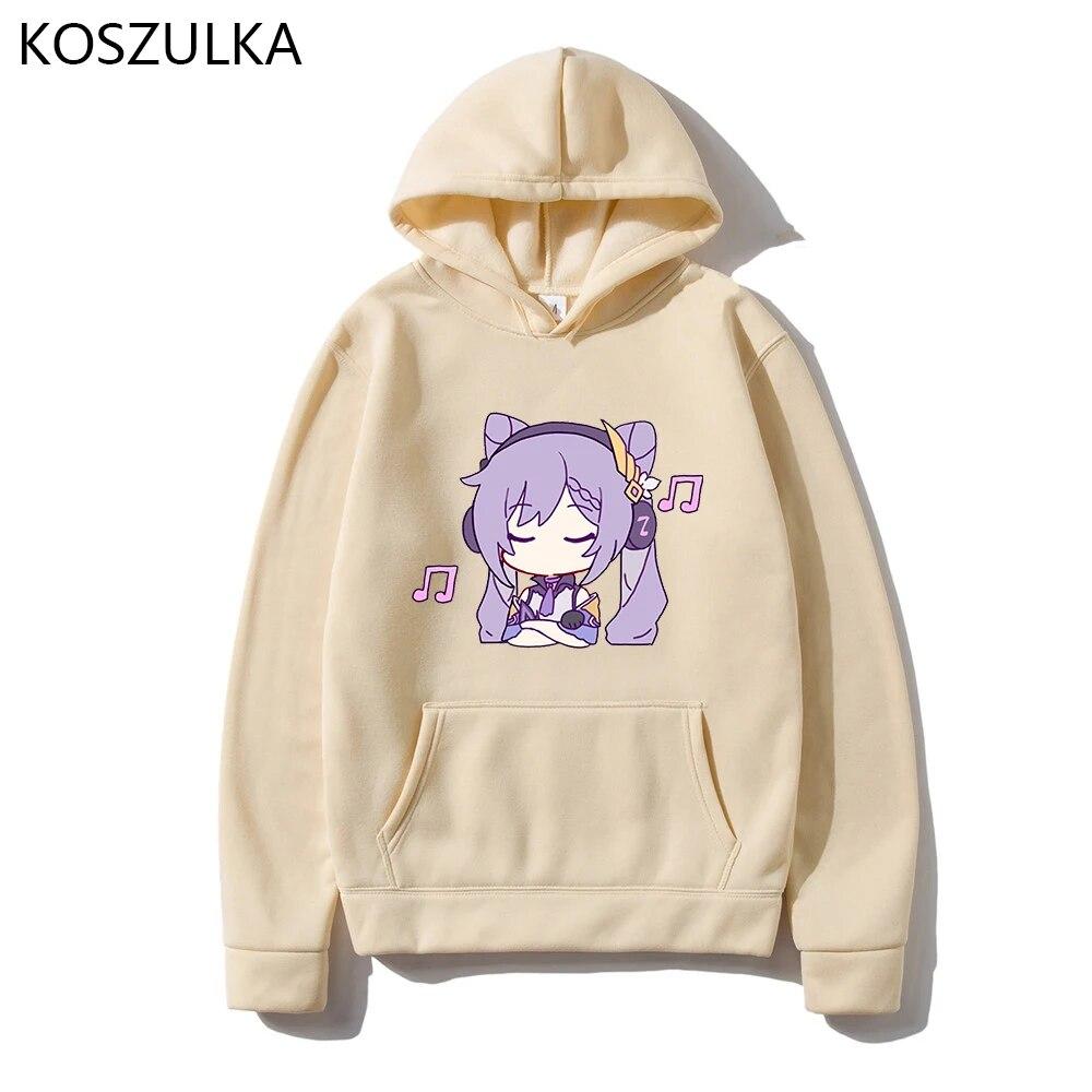 Hot Genshin Impact Hoodie Women Unisexga Harajuku Kawaii Keqing Hoodie Unisex Graphic Winter 2022 Game Sweatshirt Pullover Sudadera