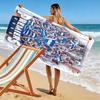 Geelong Cats Print Beach Towel, Large Soft Quick Dry Towel for Beach Camping Swimming