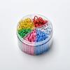 Mixed Size & Color Plastic-Coated Paper Clip Set - 6 Colors