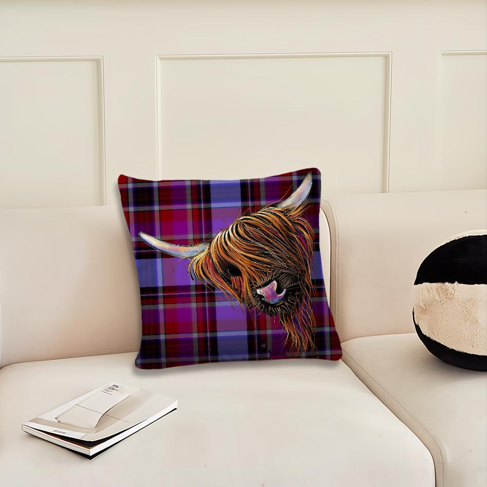 Funny Highland Cow cushion cover Pillow Cover Decoration Room Home Sofa living Office Car Nordic Simplicity