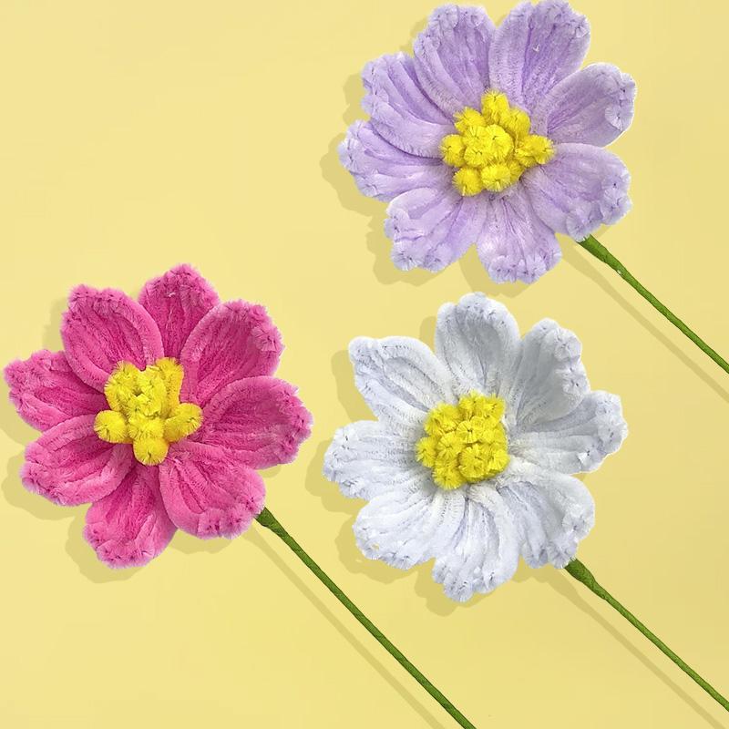 2Pcs Pipe Cleaner Friends Gift Home Decor 35CM Galsang Flower Branch Handmade Finished Flowers Woven Flower Auspicious Flower