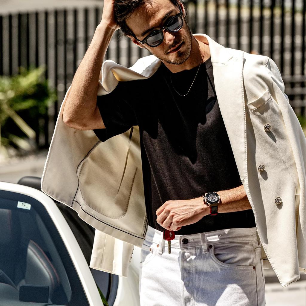 Angel Clover Exventure Solar Watch EVS45PBK-BK Men's Two-tone