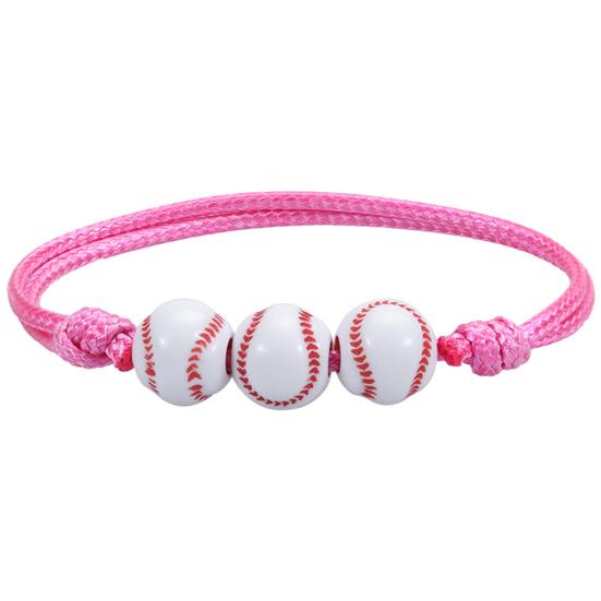 Sports Bracelet Rugby Braided Unisex Adjustable Ball Shape Bracelet Jewellery