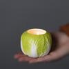 1Pc Candlestick DIY Wedding Home Decor Ceramic Handmade Candle Holders Chinese Cabbage Shape Candle Cup