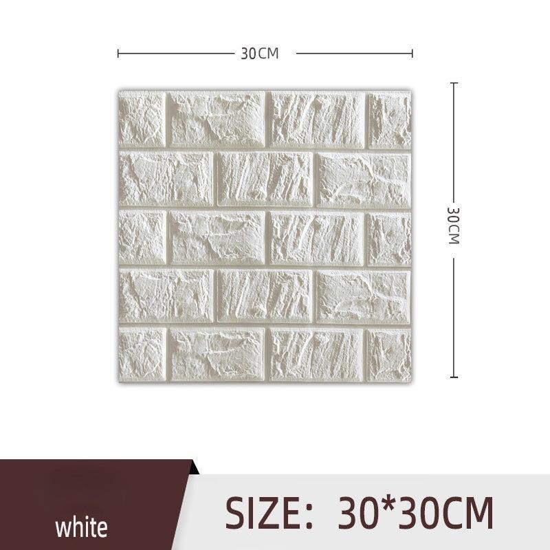 20Pcs 3D Brick Wall Panels Peel and Stick Adhesive Wallpaper for Living Room Bedroom Background Kitchen Decoration Home Decoration