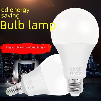 Vysoce svítivá energeticky úsporná LED žárovka pro osvětlení interiéru a stánků na ulici, kompatibilní s E27/E14, hliník potažený plastem