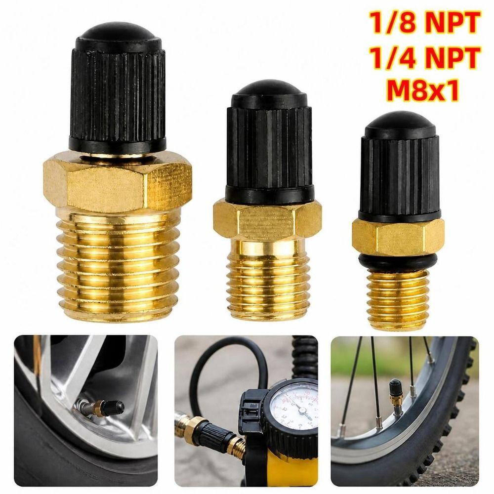 1/8 NPT 1/4 NPT M8x1 Tire Valve Stems With Cap Tank Air Valve Durable Pressure Valve