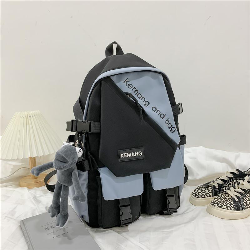 School Bag Female Large Capacity Japanese Junior High School High School Student Backpack Color Matching Tooling Backpack