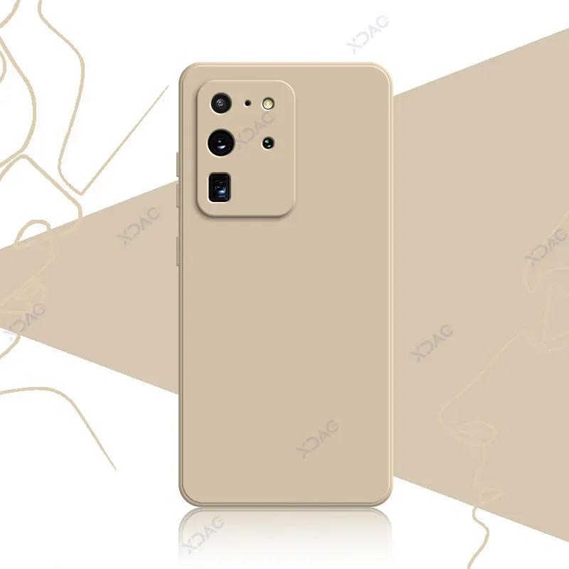 Mobile Phone Cover for Samsung Galaxy S20 FE Plus Ultra SamsungS20Ultra S20Plus 5G Soft Square Liquid Silicone Case Bag