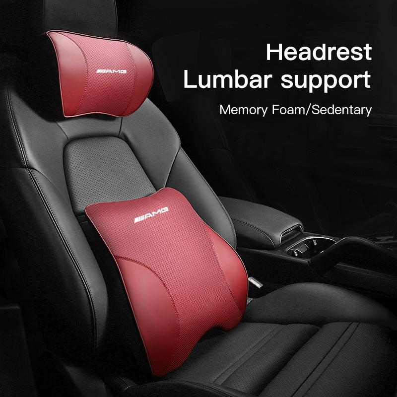 Opěrka hlavy a bederní opěrka na autosedačku Kryt ventilku pneumatiky Pro Mercedes Benz AMG GLE GLS CLA CLE GLC CLS GLA W223 W213 W206 W464