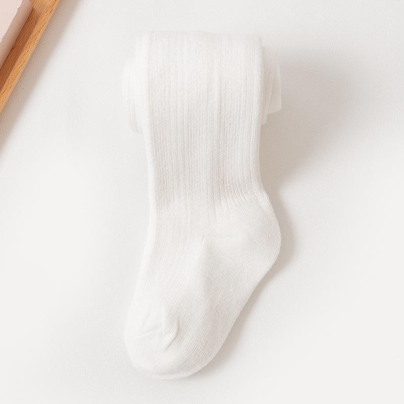 "Children's Embroidered One-Piece Pantyhose for Girls (0-4 Years) with Baby Foot Socks"