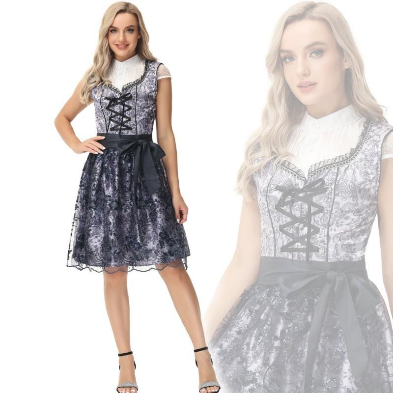 Elegantes Damen-Outfit im bayerischen Stil für Halloween, Bierfest und Theaterveranstaltungen