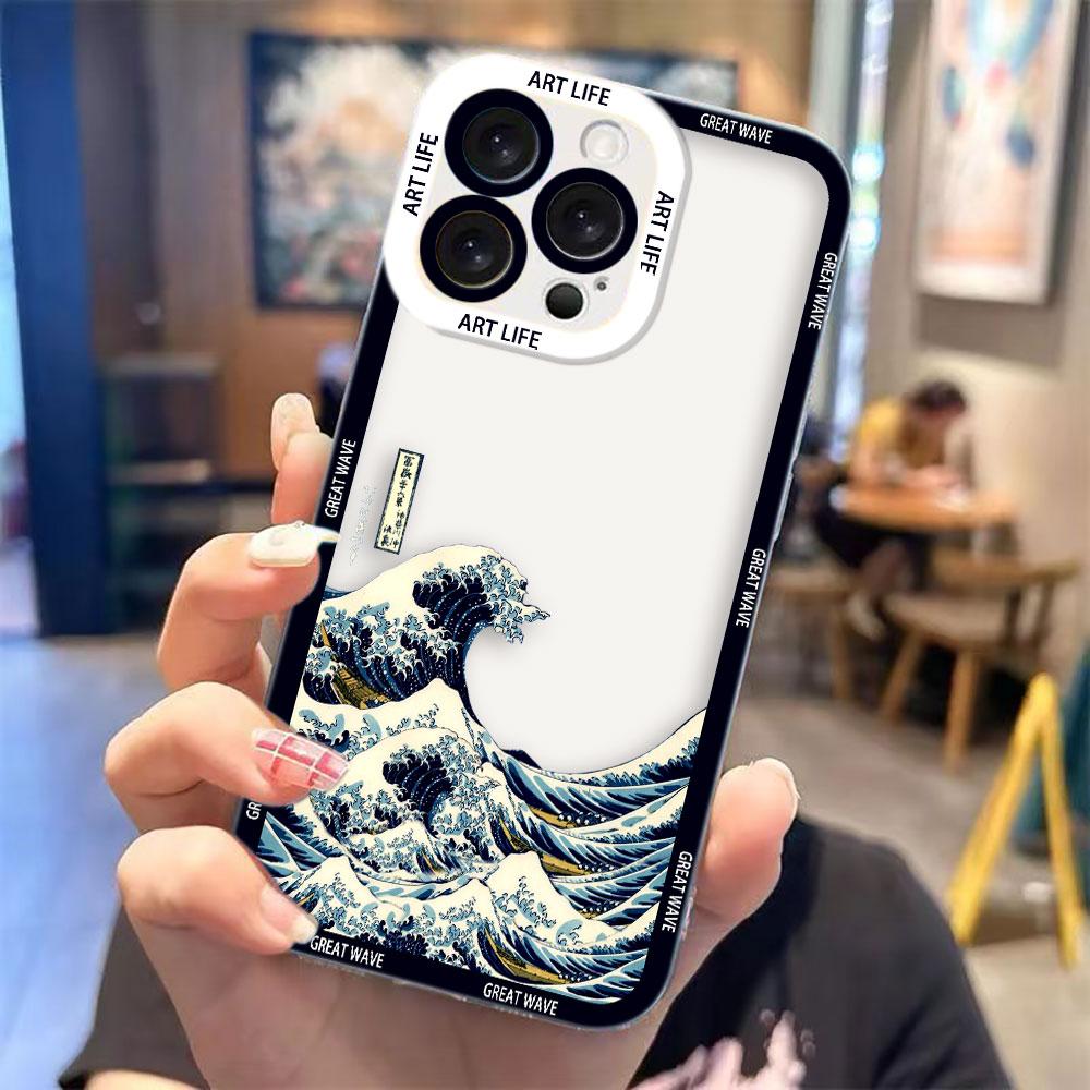 

Painting K-Kanagawa Wave Clear Phone Case For Realme 15 5 6 7 7I 8 8I 9 9I 10 11 12 NOTE 70 C75 C71 C67 C65 C55 C53 C35 C33 Case REALME C31