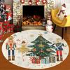 Christmas Snowman Round Rug Red Scarf Top Hat Winter Holiday Floor Area Carpet for Home Living Room Bedroom Floor Decor