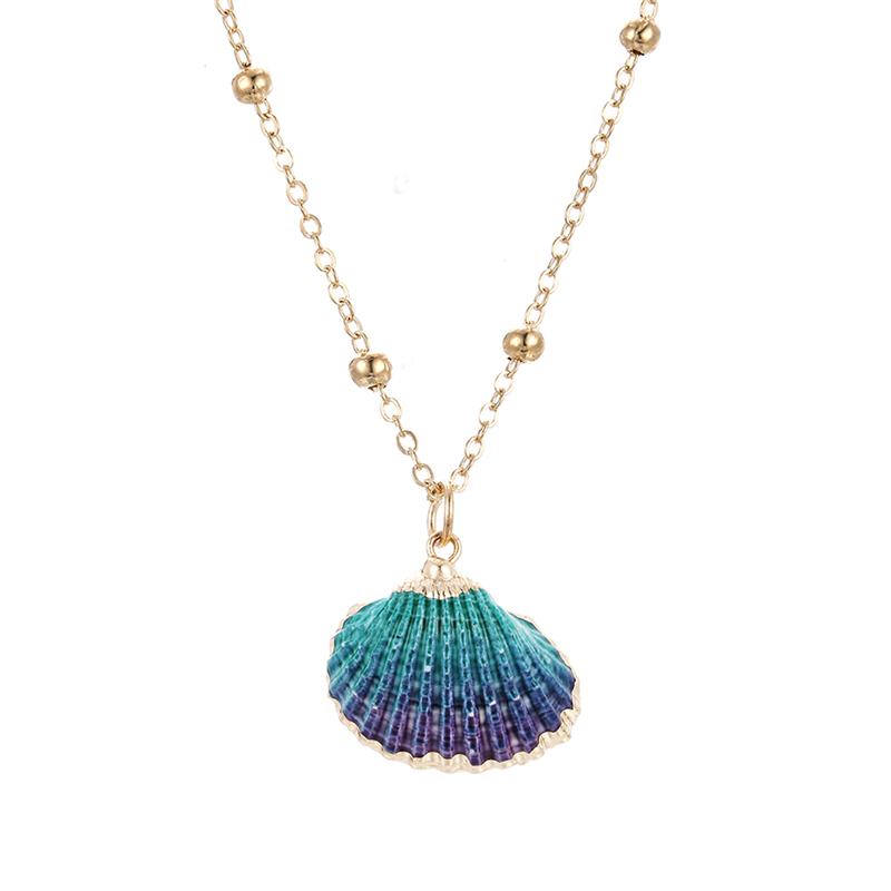 32 Styles Charm Boho Natural Shells Necklaces Scallop Pendant Necklace For Women Gifts Chain Style Alloy Seashell Summer Jewelry