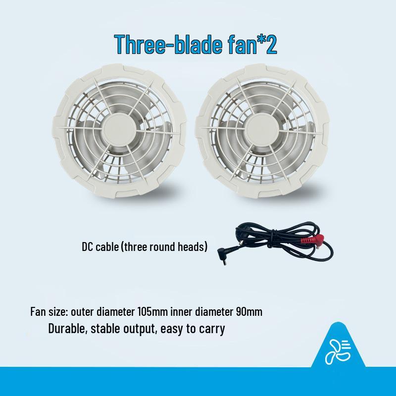 5V USB Three-Speed Cooling Fan for Clothing Accessories (Supports 7.4V and 12V DC Line)