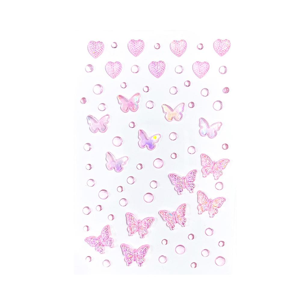 3D Sparkling Face Butterfly Design for Party Makeup