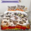 3pcs Duvet Cover Set (1*Duvet Cover + 2*Pillowcase, Without Core), football club Print Soft All‑Season Bedding Set, Home Bedroom Decor Gift