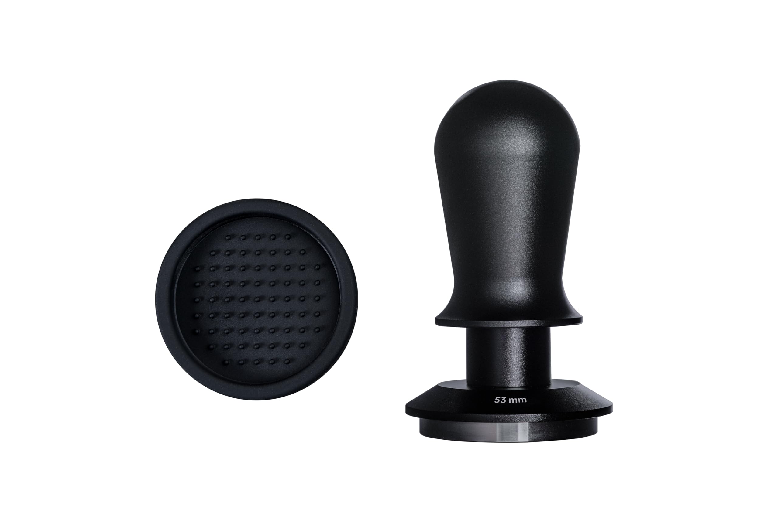 

La mellow Espresso Coffee Constant Pressure Tamper, 53mm (Stainless Steel Base + Aluminum Handle), Includes Tamper Mat