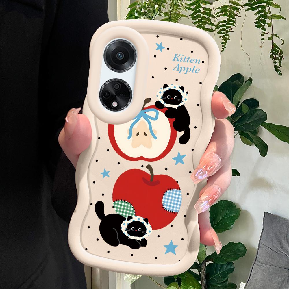 

М який силіконовий чохол Macaron Phone Case з намальованим візерунком Big Wave Edge Протиударний захисний гумовий чохол для OPPO Reno Realme OPPO A9 2020 білий