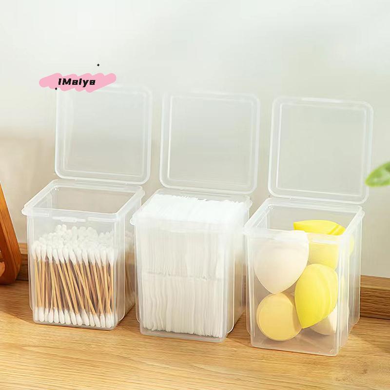 M-Dust-proof Cotton Swabs Cosmetic Organizer Storage Box Desktop Makeup Removal Cotton Lipstick Cosmetics Organization Holder