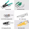 RJ45 Crimping Tool Pass Through Crimper for Cat6/5e/5 Stripping Cutting Multifunction 8P8C Crimper