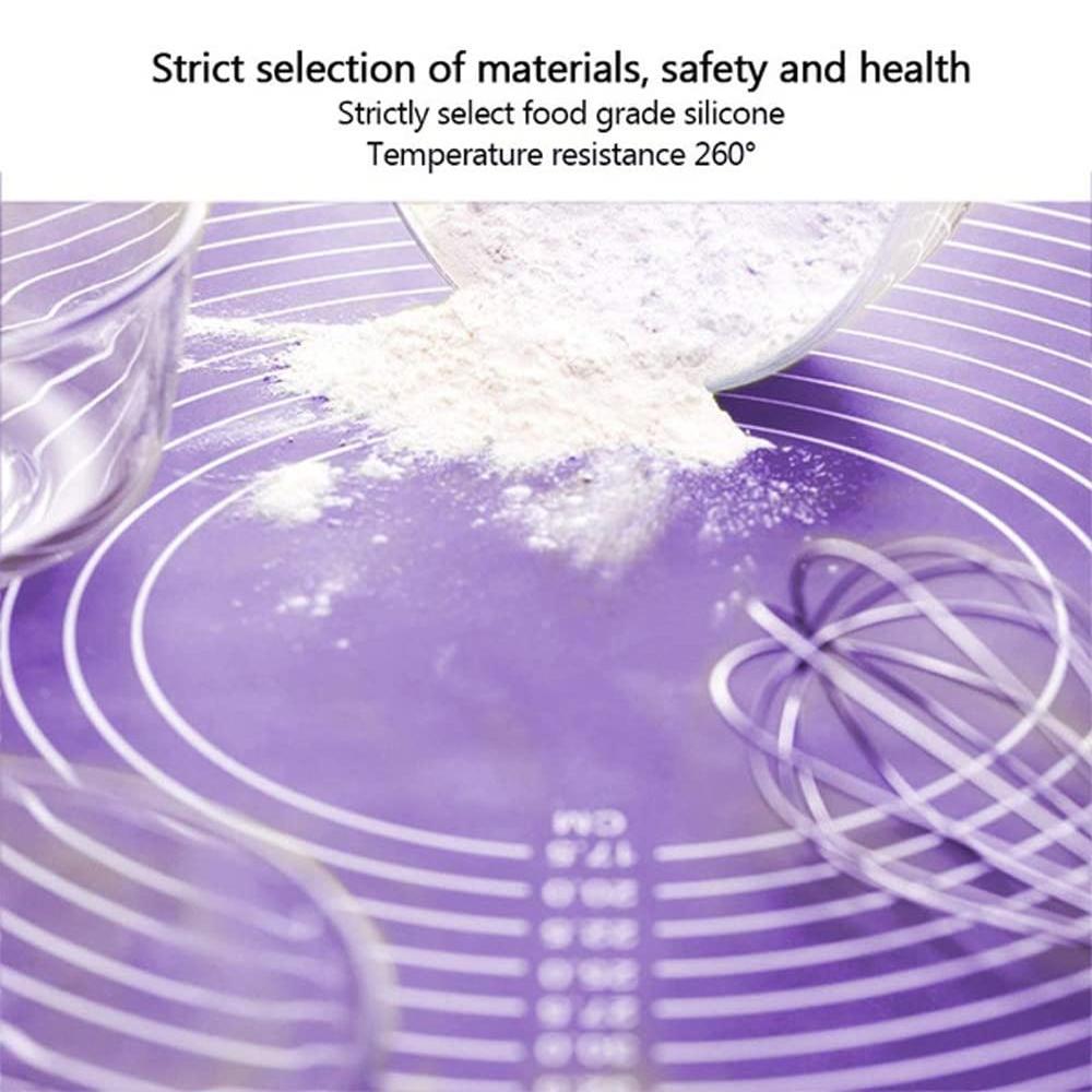 Backmatte, rechteckig, rutschfest, Silikon, mit Skala-Design, Theken-Teigmatte