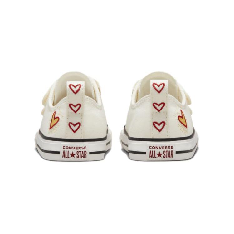 Converse Ctas 2V Ox Durable Breathable Low-Top Walking Shoes Baby sneaker Beige A04952C