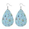 Fashion Leather Earrings Lightweight Faux Leather Leaf Earrings Teardrop Dangle Handmade For Women Girls Jewelry Wholesale