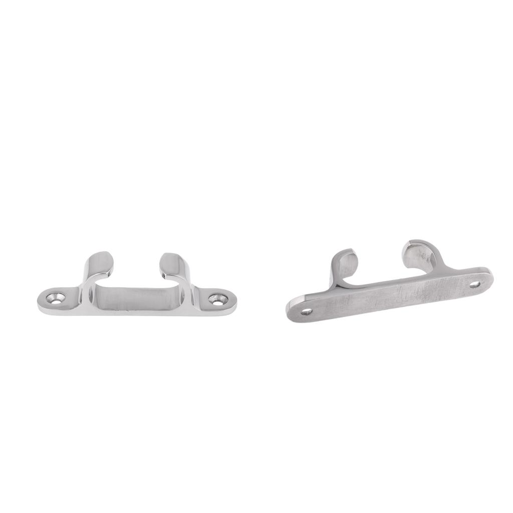 2pcs 100mm Stainless Steel Straight Bow Chock Fairlead Boat Rope Line Cleat