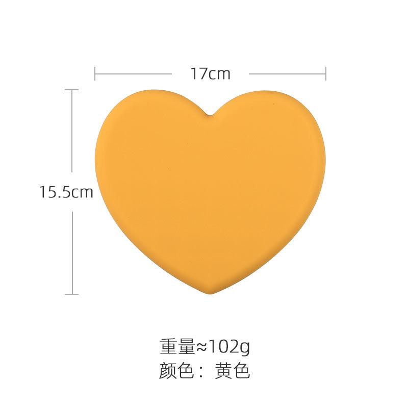 Heat Resistant Silicone Mat Thicker Drink Cup Non-slip Pot Coasters Heart-shaped Placemat Kitchen Accessories  Holder Table