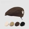 Childrens Beret Hat With Star Patch Adjustable Sun Protection For Toddler Boys Girls