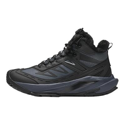 Tanyue Forro Polar Cómodos Antideslizantes Cálidos Zapatos Casuales de Caña Alta para Hombre Zapatos Casuales Gris Negro 912448909-3