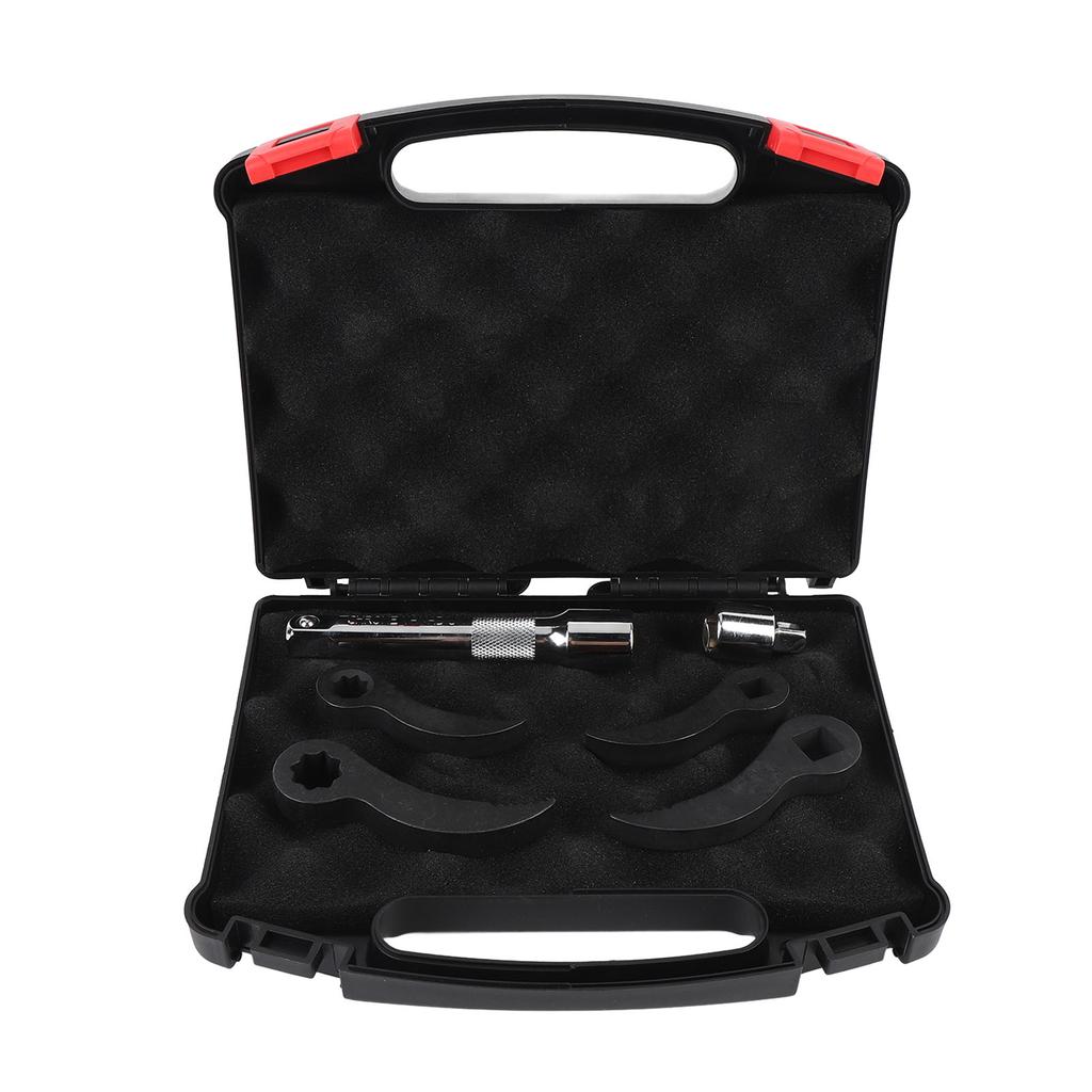 Crowbar Adapter Head Tool Set 1 2in 3 8in Double Square and Square Pry Bars Adapter Head and Extension Rod with Storage