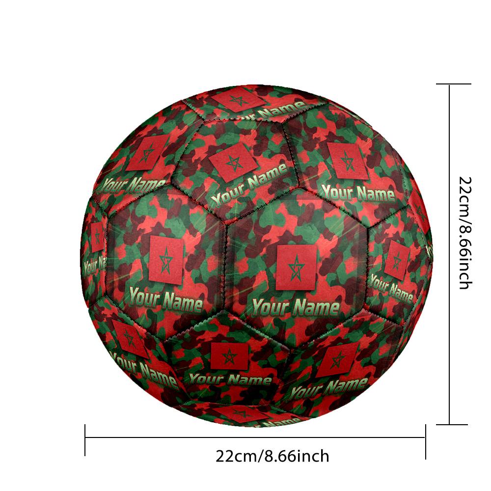Personalized Size 5 Football Morocco Football Pattern Outdoor Game Sports Ball Gift