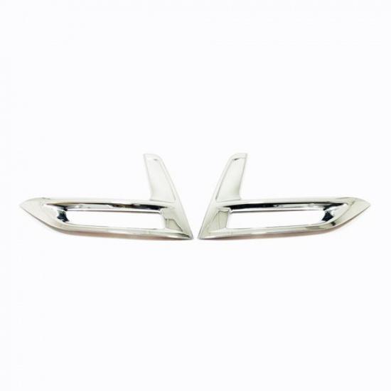 Накладка на противотуманную фару автомобиля Для Nissan Sentra Bluebird Sylphy Almera 2020 2021 no radar hole chrome 2pcs