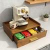 Box, Sugar Packet Holder, Station with Compartments, Tea Stand for Kitchen, Home, Desk