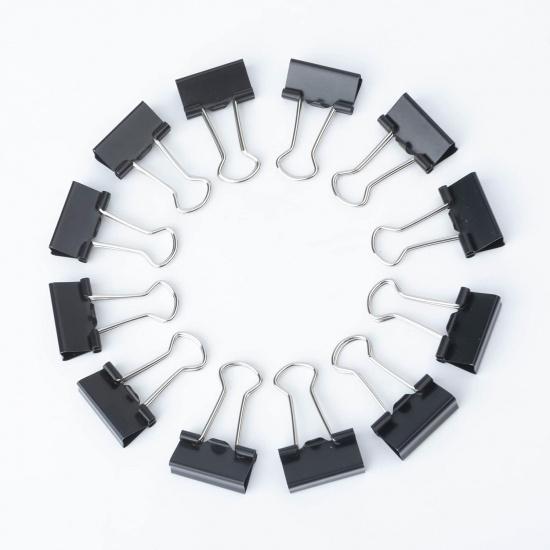 Metal Small Binder Clips for Paperwork,50 Pack 3/4 Inch Paper Clamps Clips Office Supplies,Mini Black