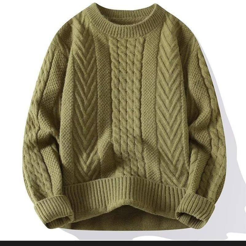 Sweter z dzianiny skręcanej dla par Luźny Vintage Lenistwo Wielokolorowy