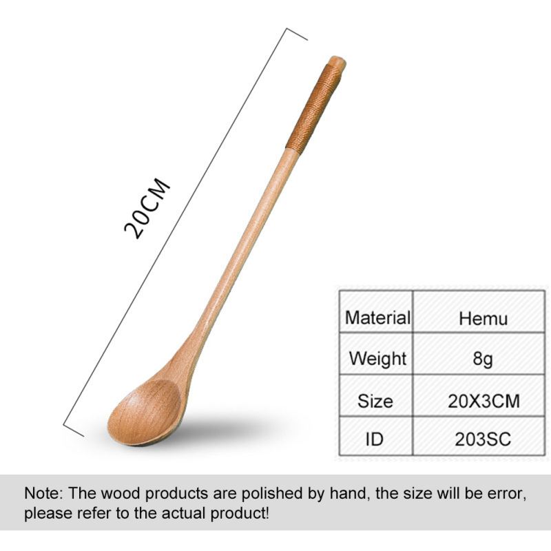 Long Handle Wooden Spoons For Cooking Honey Server Tea Coffee Stirring Spoons Honey Tea Scoops Coffee Accessories