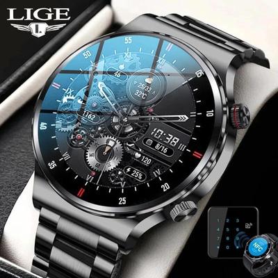 LIGE EKG + PPG Bluetooth Anruf Smart Uhr Männer 2022 Sport Armband Wasserdicht Benutzerdefinierte Uhr Gesicht Männer SmartWatch Für IOS Android
