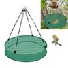 Set of 2 Outdoor Hanging Bird Food Tray with View Mesh Design for Backyard Bird Enthusiasts